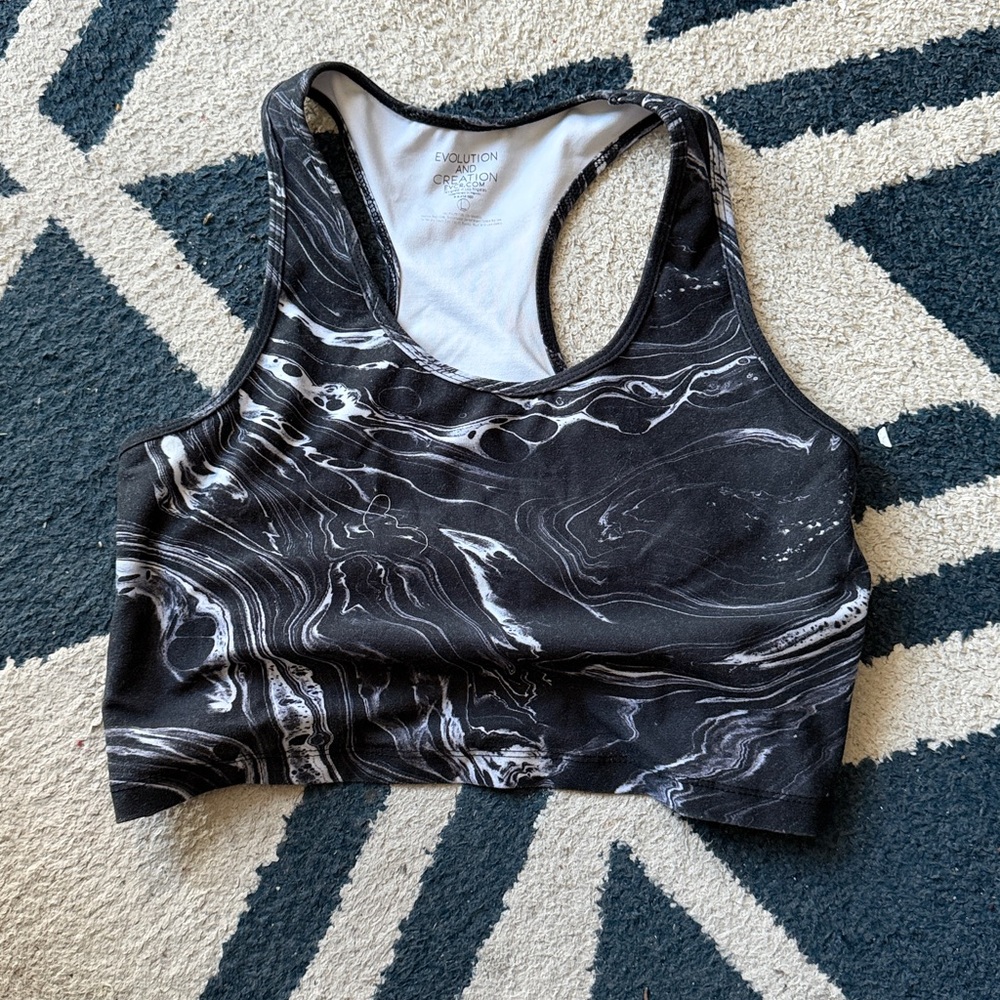 Evolution and Creation Monochrome Sports Bra